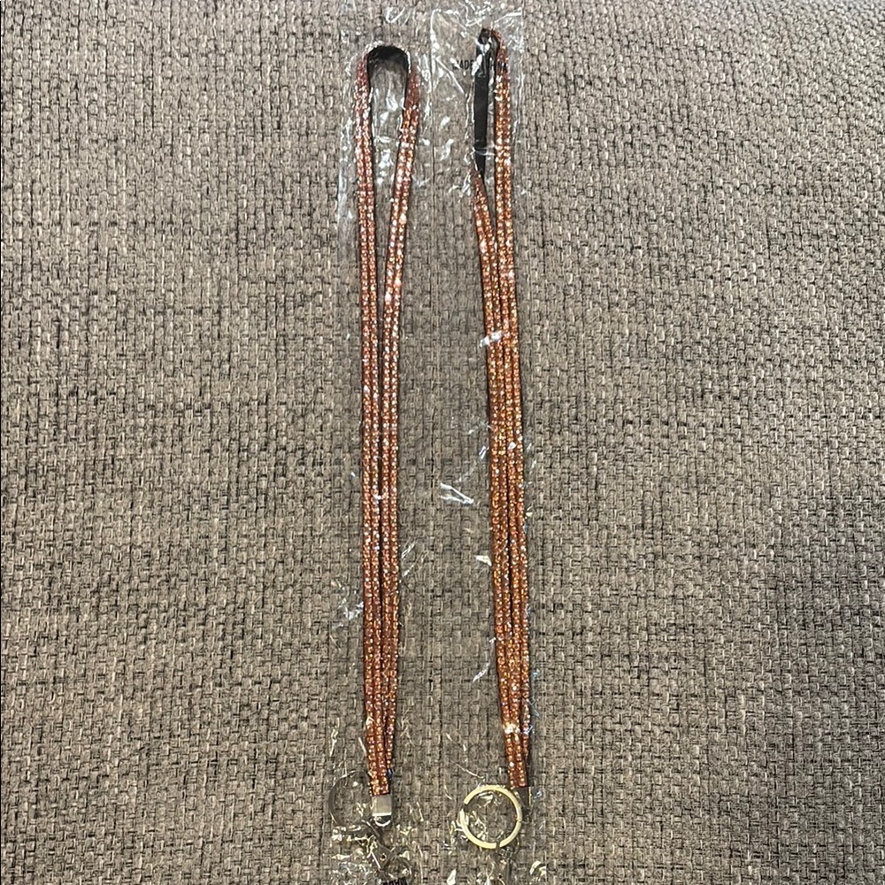 Orange beaded Lanyard Necklace